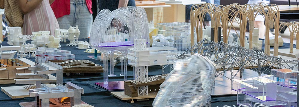 Architecture models shown at the End of Year show